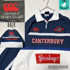 [希少]ヴィンテージCanterbury ラガーシャツ ネイビー　スタインラガー
