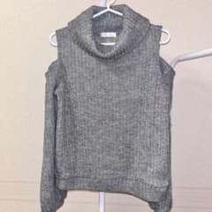【美品】Bye Bye オフショル ニット グレー 長袖 肩出 y2k ギャルのサムネイル