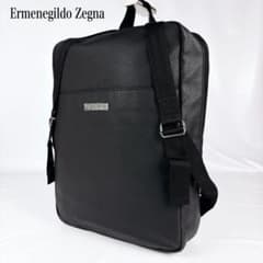 ✨超希少未使用品✨Ermenegildo Zegna スクエアリュック　ブラック ✨超希少未使用品✨Ermenegildo Zegna スクエアリュック ブラック