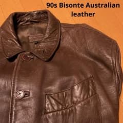 90s Bisonte ビゾンテ Australianレザー ジャケット コート - メルカリ