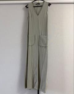 ZARA ノースリーブ ロングワンピース カーキのサムネイル