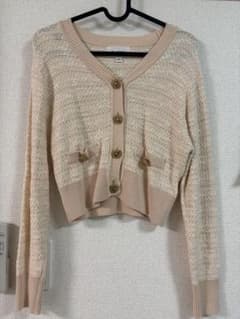 JILL by JILL STUART ツイード風ニットカーディガン　ピンクのサムネイル