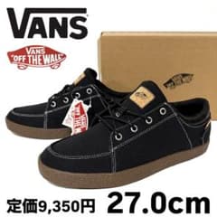 新品 VANS ストライズ ブラック ガム V3770 デッキシューズ 27.0