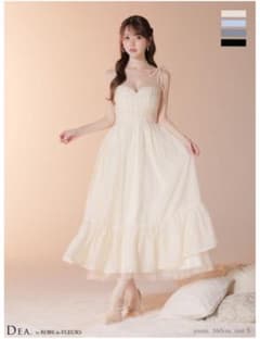 ROBE de FLEURS ロングドレス ホワイト Mサイズのサムネイル