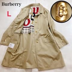 貴重 レア ゴールド金具 バーバリーロンドン スカーフ柄 ステンカラー
