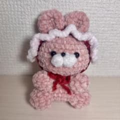 もちもちうさぎ ヘッドドレス キーホルダー あみぐるみのサムネイル
