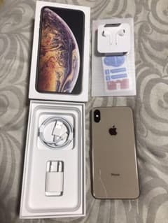 【ジャンク品 美品 iPhoneXS Max 256GB ゴールド SIMフリーのサムネイル