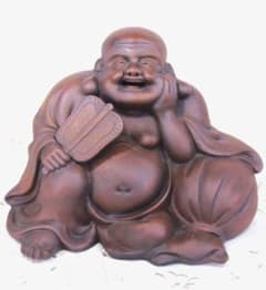 左右260 座布袋尊 備前焼 古備前 置物 和骨董 左右260 座布袋尊 備前焼 古備前 置物 和骨董 - メルカリ