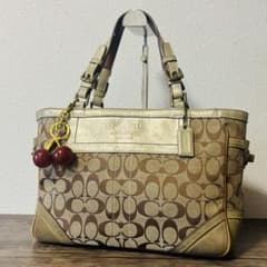 COACH コーチ シグネチャー スエード トートバッグ 8K49 - メルカリ