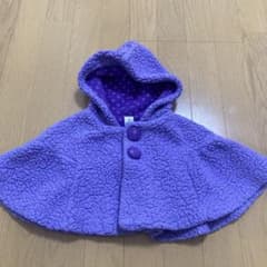 grin kids ユナイテッドアローズ　ベビー ポンチョ マント パープルのサムネイル
