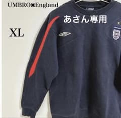 激レア 90s イングランド アンブロ umbro 刺繍ロゴ スウェット 紺 赤