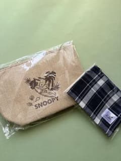 スヌーピー 麻風クーラーバッグ＆ポーチセットのサムネイル