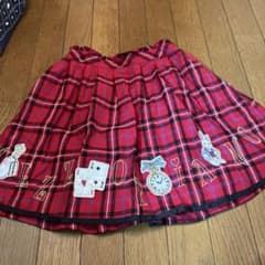 mezzo piano 타탄 체크 무늬 스커트 이상한 나라의 앨리스 130
