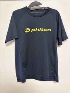 phiten ネイビー スポーツシャツ