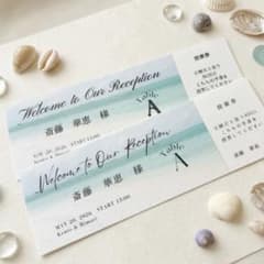 エスコートカード 席札 ドレス色当てクイズ 投票券付 ウェディング 結婚式のサムネイル