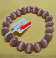 【正規品】天然石　キャッツアイ ピンク ブレスレット 10mmのサムネイル