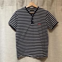 TOYPLANE ボーダー ヘンリーネック Tシャツのサムネイル