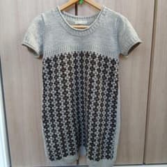 pageboy ニットワンピース グレー チェック柄のサムネイル