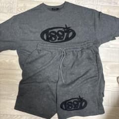 1897 刺繍ロゴ Tシャツ ハーフパンツ セットアップ グレー Lのサムネイル