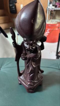 木製彫刻像 ダークブラウン 約20cm - メルカリ