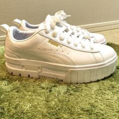 プーマ　白　厚底　24.5のサムネイル