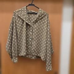 Haru de amie ドット柄 フード付き 長袖パーカーのサムネイル