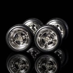 1/64 ミニカーカスタム用 9.2mm タイヤ・ホイール 4本セット 1台分のサムネイル