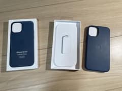 【新品未使用】iPhone12mini 純正 レザーケース バルティックブルーのサムネイル