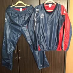 ぴーす様adidasプロフェッショナル　セットアップ（上下）　上着M  ズボンＬのサムネイル