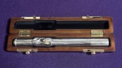 アンティークMuramatsu 全て銀製巻管 波型リップフルートヘッドジョイント アンティークMuramatsu 全て銀製巻管 波型リップフルートヘッド