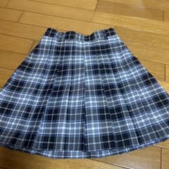 Honeys ハニーズ チェック柄 プリーツスカート ブルーのサムネイル