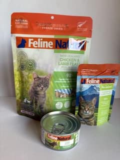 Feline Natural チキン＆ラム　フリーズドライ.パウチ.缶 ３種のサムネイル