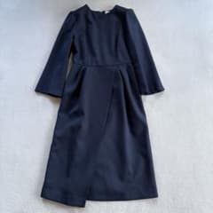 新品】CELFORD セルフォード タックタイトワンピース ネイビー 38