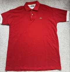 LACOSTE ポロシャツ レッド×ホワイトのサムネイル