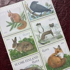 76064セール現品限 外国切手 フィンランド発行動物6種揃ペーン - メルカリ