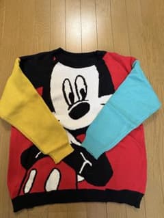 ミッキーマウス クレイジーパターン ニット 長袖のサムネイル