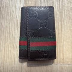 Gucci GGパターン ブラウンレザーキーケースのサムネイル