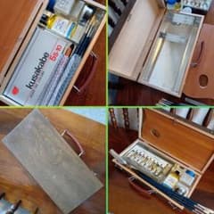 Kusakabe ASAHI クサカベ 油絵 スケッチ セット 木製 ケース - メルカリ