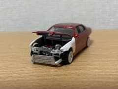 1/64 改 チェイサー ドリ車 ミサイル ミニカー トヨタ 1JZ アオシマ