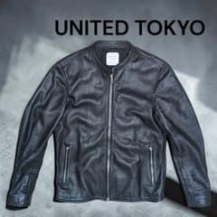 UNITED TOKYO ラムレザー シングルライダース 2 黒 日本製 - メルカリ