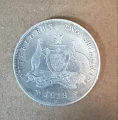 1918 m オーストラリア　1 フローリン　銀貨 1918 m オーストラリア 1 フローリン 銀貨 - メルカリ