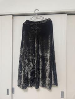ZARA ベロア ロングスカート ダークグレー XSのサムネイル