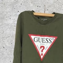 GUESS ゲス スウェット カーキ Sのサムネイル