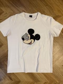 買えるLEON別注 ミッキーマウス プリント Tシャツ XL ホワイト - メルカリ