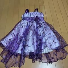 パープルレースドレス　150  正装　仮装のサムネイル