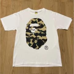 A BATHING APE 前後大猿プリント カモフラ Tシャツ ビッグフェイス
