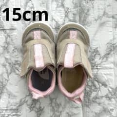 イフミー　ベージュ/ピンク ベビー　キッズ　スニーカー 15cm