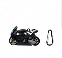 バイク型シリコンAirPodsプロケース　カラビナ付きのサムネイル
