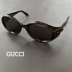 【美品】GUCCI グッチ　オーバル　Y2K サングラス GUCCI グッチ ヴィンテージ サングラス オーバル ブラウン Gロゴ Y2K