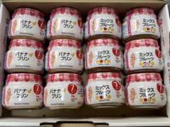 キユーピー ベビーフード 12個セット バナナプリン ミックスフルーツのサムネイル